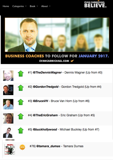 Tamara Dumas TOP Business Coach to follow